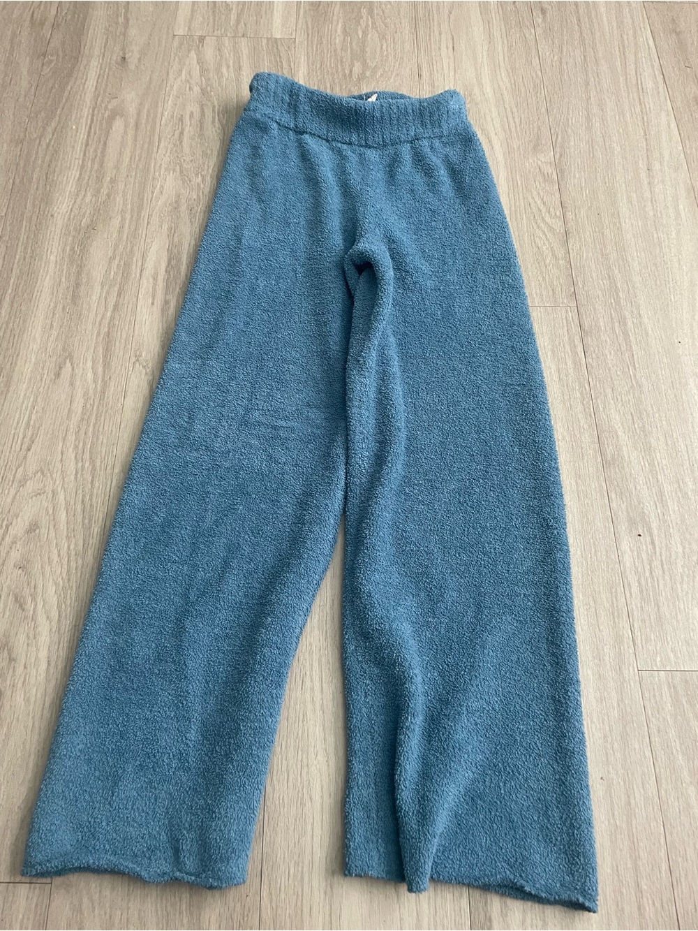 UGG Cozy Wide-Leg Knit Pants in Slate Blue